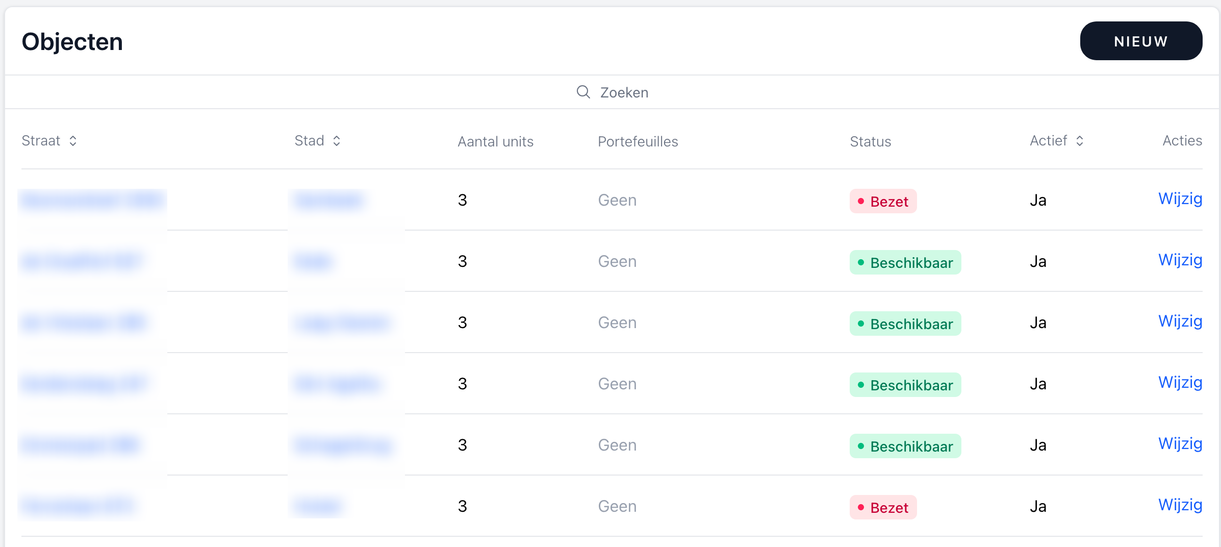 Woningen of panden online beheren