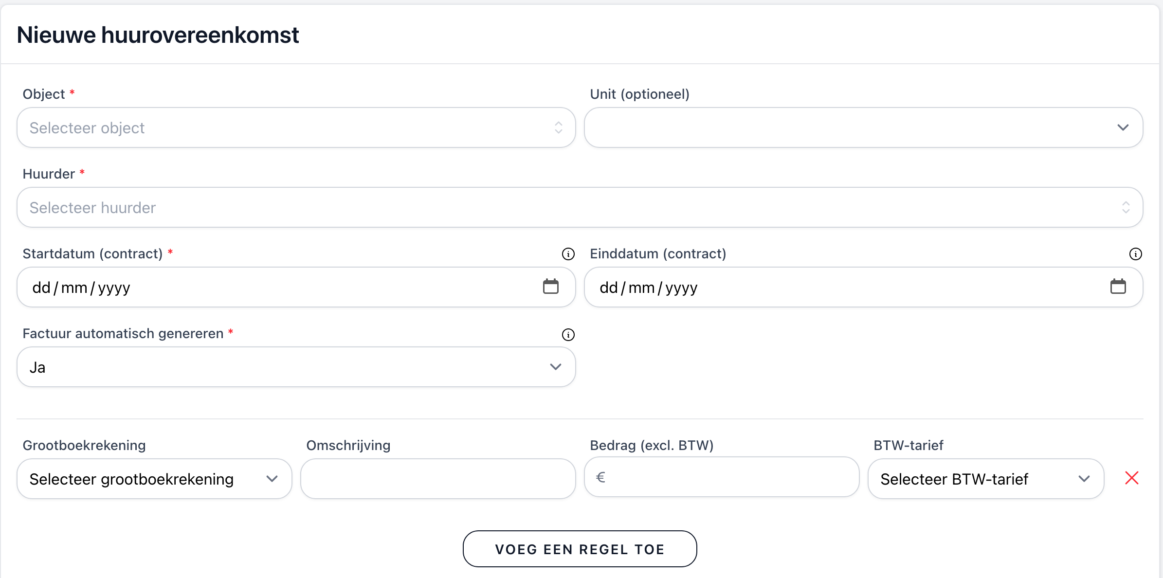 Maak online je huurovereenkomst