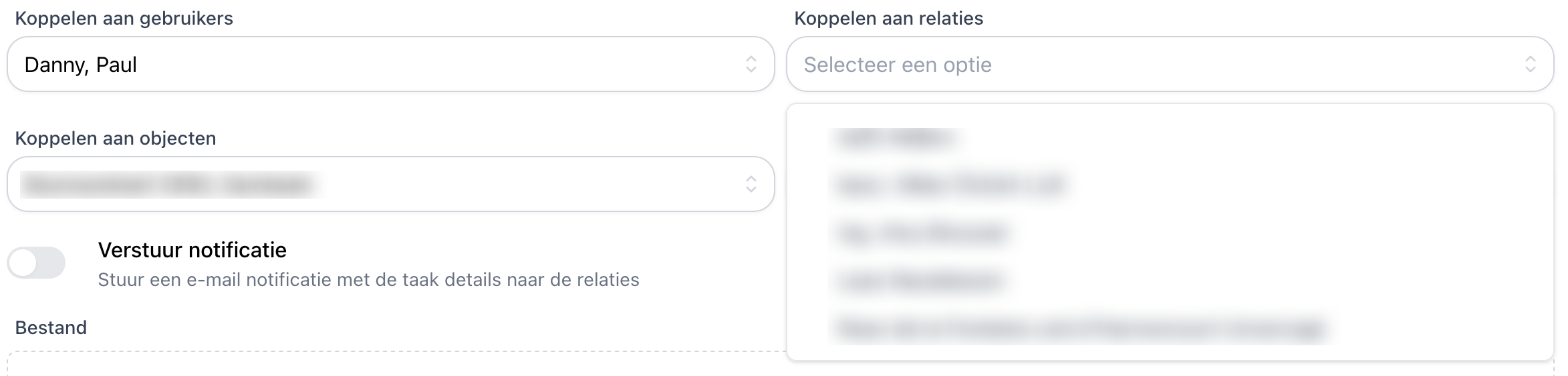 Taken of schades koppelen aan derden