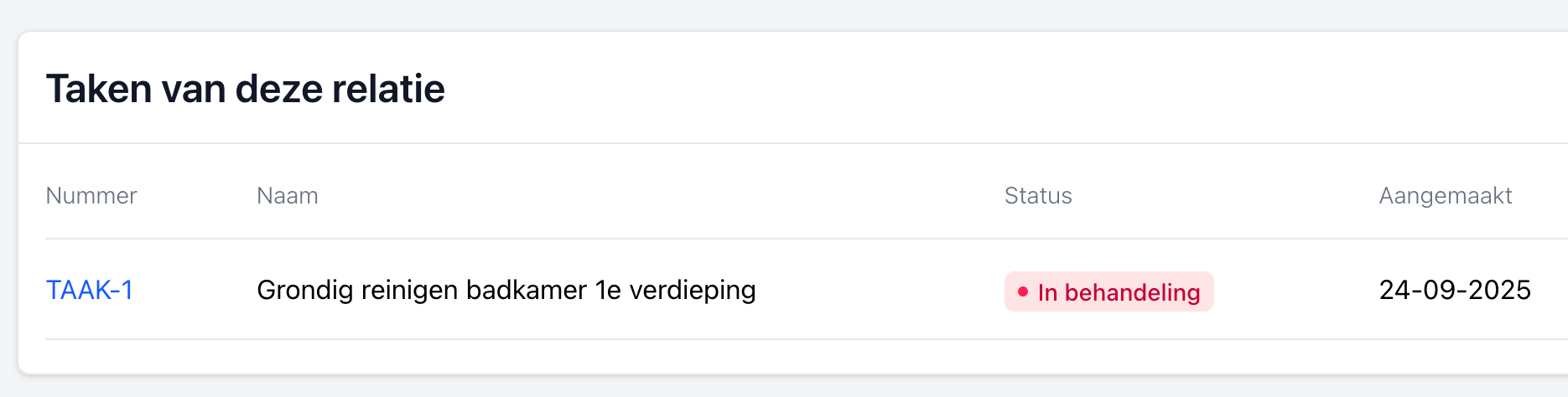 Koppel taken aan de relatie