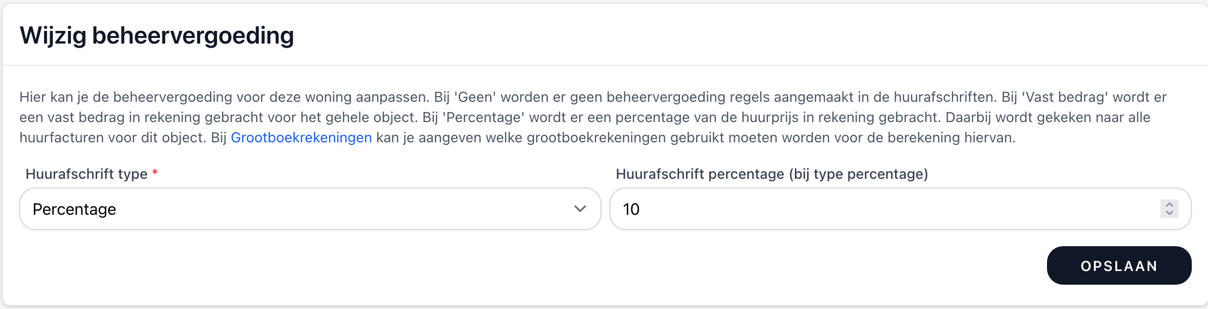 Verrekening van beheerkosten