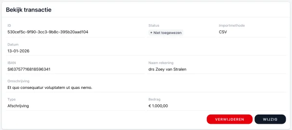 Matchen van betalingen aan facturen